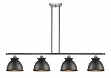 Innovations Lighting 516-4I-SN-M14-BK - Adirondack - 4 Light - 48 inch - Brushed Satin Nickel - Cord hung - Island Light