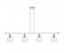 Innovations Lighting 516-4I-WPC-G124-6-LED - Athens - 4 Light - 48 inch - White Polished Chrome - Cord hung - Island Light