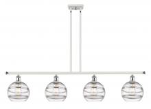 Innovations Lighting 516-4I-WPC-G556-8CL - Rochester - 4 Light - 48 inch - White Polished Chrome - Cord hung - Island Light