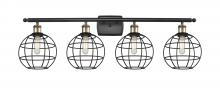 Innovations Lighting 516-4W-BAB-CE-8-BK - Lake Placid - 4 Light - 38 inch - Black Antique Brass - Bath Vanity Light