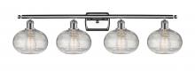 Innovations Lighting 516-4W-PC-G555-8CL - Ithaca - 4 Light - 38 inch - Polished Chrome - Bath Vanity Light