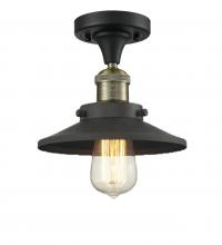 Innovations Lighting 517-1CH-BAB-M6 - Railroad - 1 Light - 7 inch - Black Antique Brass - Semi-Flush Mount