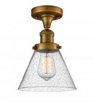 Innovations Lighting 517-1CH-BB-G44 - Cone - 1 Light - 8 inch - Brushed Brass - Semi-Flush Mount