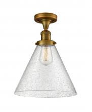 Innovations Lighting 517-1CH-BB-G44-L - Cone - 1 Light - 12 inch - Brushed Brass - Semi-Flush Mount