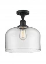 Innovations Lighting 517-1CH-BK-G72-L - Bell - 1 Light - 12 inch - Matte Black - Semi-Flush Mount