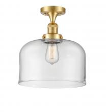 Innovations Lighting 517-1CH-SG-G72-L - Bell - 1 Light - 12 inch - Satin Gold - Semi-Flush Mount