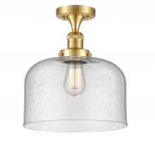 Innovations Lighting 517-1CH-SG-G74-L - Bell - 1 Light - 12 inch - Satin Gold - Semi-Flush Mount