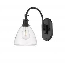 Innovations Lighting 518-1W-BK-GBD-752 - Bristol - 1 Light - 8 inch - Matte Black - Sconce