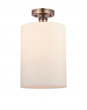 Innovations Lighting 616-1F-AC-G111-L - Cobbleskill - 1 Light - 9 inch - Antique Copper - Semi-Flush Mount