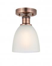 Innovations Lighting 616-1F-AC-G381 - Castile - 1 Light - 6 inch - Antique Copper - Flush Mount