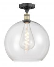 Innovations Lighting 616-1F-BAB-G122-14 - Athens - 1 Light - 14 inch - Black Antique Brass - Semi-Flush Mount