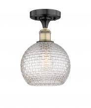 Innovations Lighting 616-1F-BAB-G122C-8CL - Athens - 1 Light - 8 inch - Black Antique Brass - Semi-Flush Mount