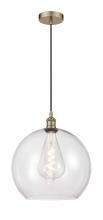 Innovations Lighting 616-1P-AB-G122-14 - Athens - 1 Light - 14 inch - Antique Brass - Cord hung - Pendant