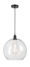 Innovations Lighting 616-1P-BK-G122-14 - Athens - 1 Light - 14 inch - Matte Black - Cord hung - Pendant