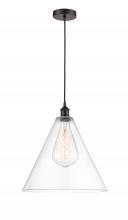 Innovations Lighting 616-1P-OB-GBC-162 - Berkshire - 1 Light - 16 inch - Oil Rubbed Bronze - Cord hung - Pendant