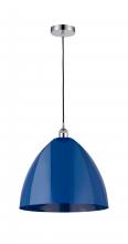 Innovations Lighting 616-1P-PC-MBD-16-BL - Plymouth - 1 Light - 16 inch - Polished Chrome - Cord hung - Mini Pendant