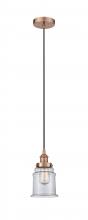 Innovations Lighting 616-1PH-AC-G182 - Canton - 1 Light - 6 inch - Antique Copper - Cord hung - Mini Pendant