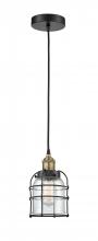 Innovations Lighting 616-1PH-BAB-G52-CE - Bell Cage - 1 Light - 6 inch - Black Antique Brass - Mini Pendant