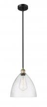 Innovations Lighting 616-1S-BAB-GBD-124-LED - Bristol - 1 Light - 12 inch - Black Antique Brass - Cord hung - Mini Pendant