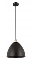 Innovations Lighting 616-1S-BAB-MBD-16-BK - Bristol - 1 Light - 16 inch - Black Antique Brass - Cord hung - Mini Pendant