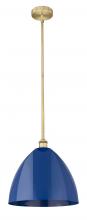  616-1S-BB-MBD-16-BL - Plymouth - 1 Light - 16 inch - Brushed Brass - Cord hung - Mini Pendant