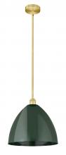 Innovations Lighting 616-1S-SG-MBD-16-GR - Plymouth - 1 Light - 16 inch - Satin Gold - Cord hung - Mini Pendant