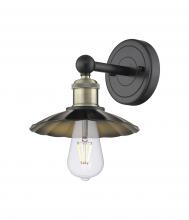 Innovations Lighting 616-1W-BAB-M17-BK - Scallop - 1 Light - 8 inch - Black Antique Brass - Sconce