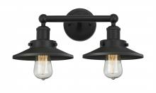 Innovations Lighting 616-2W-BK-M6-BK - Railroad - 2 Light - 17 inch - Matte Black - Bath Vanity Light