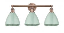  616-3W-AC-MBD-75-SF - Plymouth - 3 Light - 26 inch - Antique Copper - Bath Vanity Light