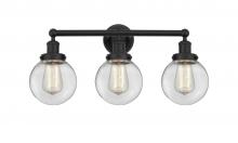 Innovations Lighting 616-3W-BK-G202-6 - Beacon - 3 Light - 24 inch - Matte Black - Bath Vanity Light