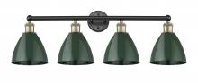  616-4W-BAB-MBD-75-GR - Plymouth - 4 Light - 35 inch - Black Antique Brass - Bath Vanity Light