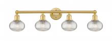 Innovations Lighting 616-4W-SG-G555-6CL - Ithaca - 4 Light - 33 inch - Satin Gold - Bath Vanity Light