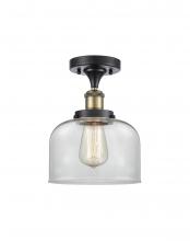 Innovations Lighting 916-1C-BAB-G72 - Bell - 1 Light - 8 inch - Black Antique Brass - Semi-Flush Mount