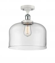 Innovations Lighting 916-1C-WPC-G72-L - Bell - 1 Light - 12 inch - White Polished Chrome - Semi-Flush Mount