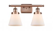 Innovations Lighting 916-2W-AC-G61 - Cone - 2 Light - 16 inch - Antique Copper - Bath Vanity Light