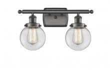 Innovations Lighting 916-2W-OB-G202-6 - Beacon - 2 Light - 16 inch - Oil Rubbed Bronze - Bath Vanity Light