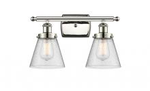 Innovations Lighting 916-2W-PN-G64 - Cone - 2 Light - 16 inch - Polished Nickel - Bath Vanity Light