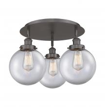 Innovations Lighting 916-3C-OB-G202-8 - Whitney - 3 Light - 20 inch - Oil Rubbed Bronze - Flush Mount