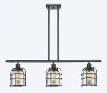 Innovations Lighting 916-3I-BK-G58-CE-LED - Bell Cage - 3 Light - 36 inch - Matte Black - Stem Hung - Island Light