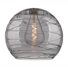 Innovations Lighting G1213-14SM - Deco Swirl 14" Light Smoke Glass