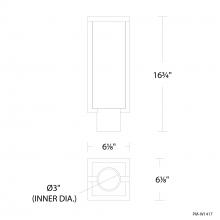 Modern Forms US Online PM-W1417-27-BK - Ledge Outdoor Post Light