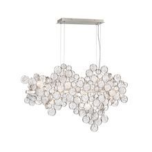 Eurofase 34031-018 - TRENTO 12LT 41" OVAL CHANDELIER CHAMPAGNE SILVER