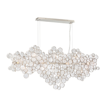 Eurofase 34032-015 - TRENTO 15LT 56" OVAL CHANDELIER CHAMPAGNE SILVER