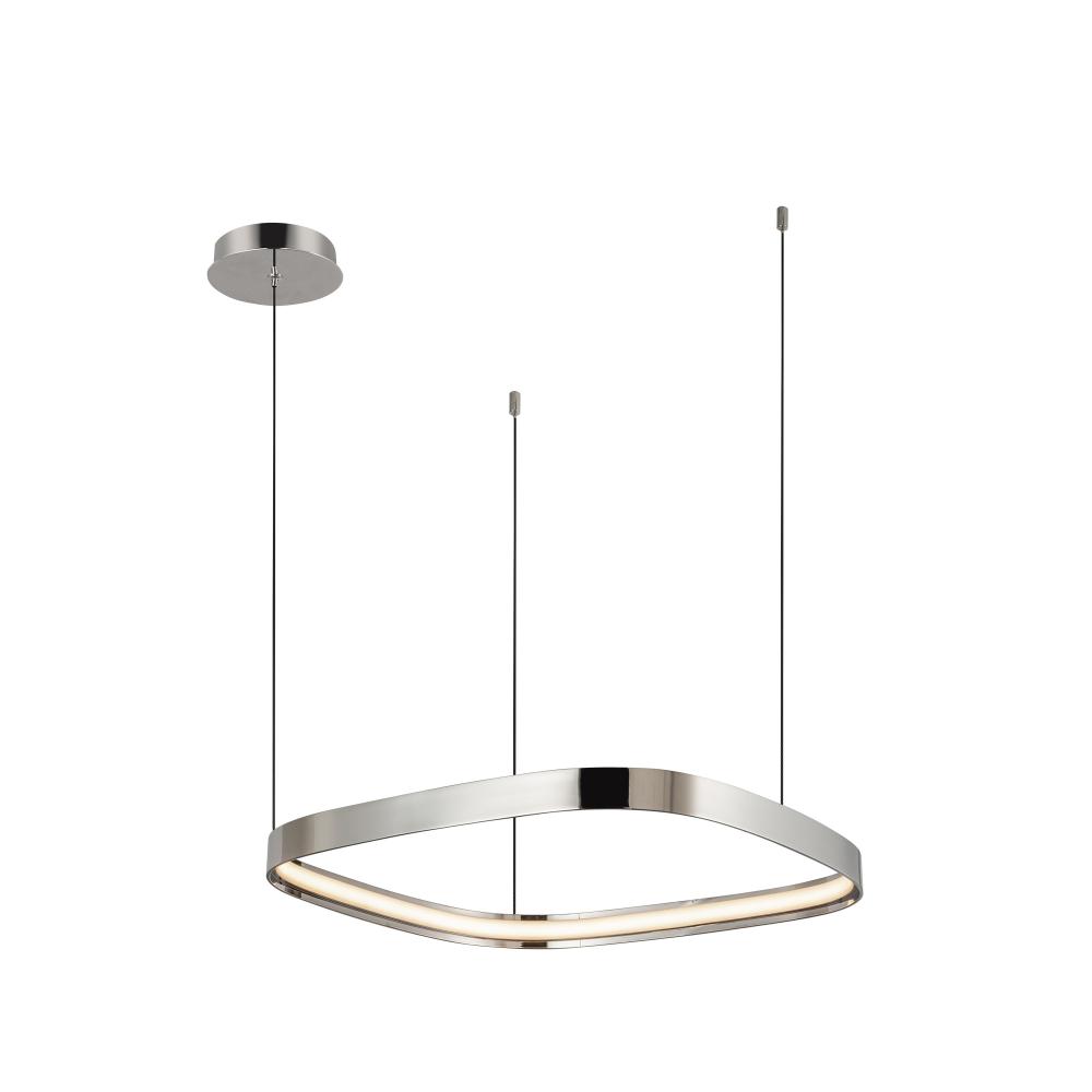 Yukon 19-in Polished Nickel LED Pendant