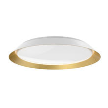 Kuzco Lighting Inc FM43423-WH/GD - Jasper 23-in White/Gold LED Flush Mount