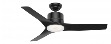 Casablanca Fan Company 50452 - Casablanca 52 inch Piston Matte Black Damp Rated Ceiling Fan with LED Light Kit and Handheld Remote