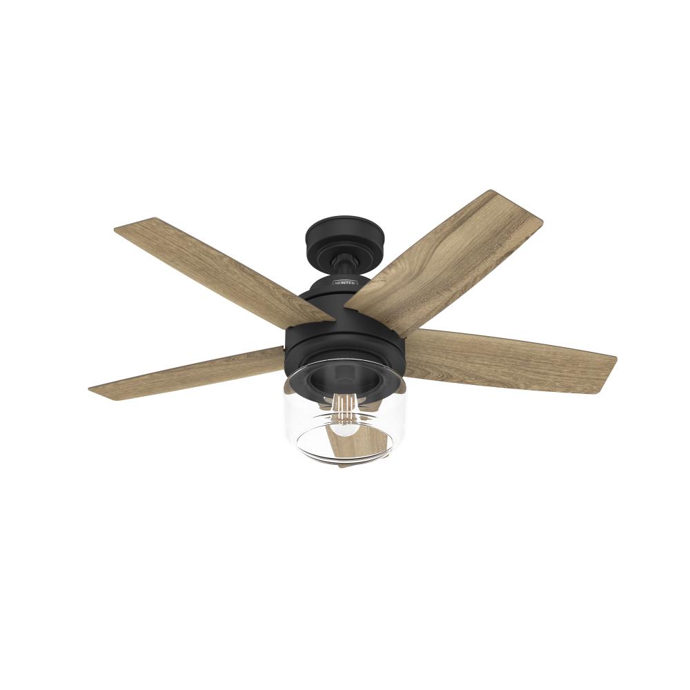Hunter 44 inch Margo Matte Black Ceiling Fan with LED Light Kit and Handheld Remote