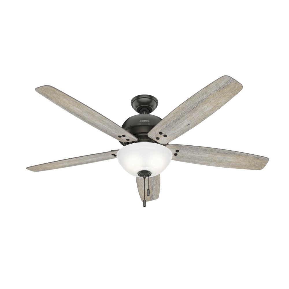 Hunter 60 inch Reveille Noble Bronze Ceiling Fan with LED Light Kit and Pull Chain