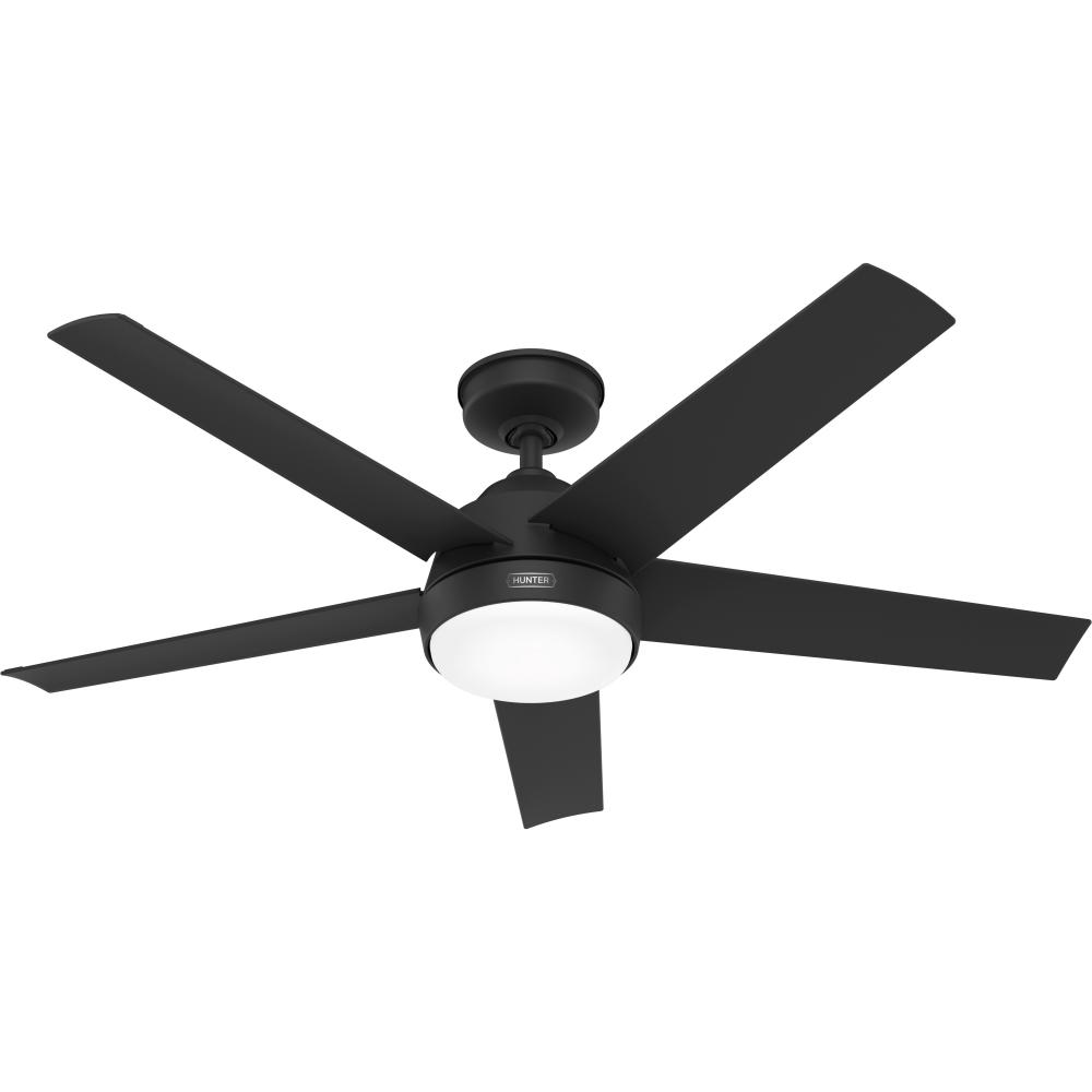 Hunter 52 inch Skyflow Matte Black WeatherMax Indoor / Outdoor Ceiling Fan with LED Light Kit