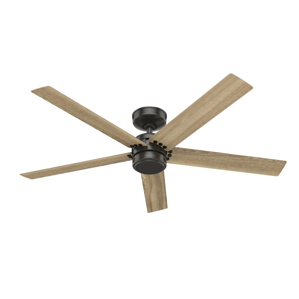 Hunter 52 inch Burton Noble Bronze Damp Rated Ceiling Fan and Wall Control